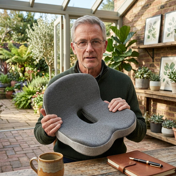The cushion on a dining or recliner chair at home during recovery